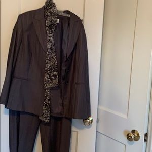 Grey pinstripes pant suit